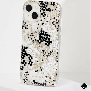 Kate Spade Black and White Floral Abstract iPhone Case